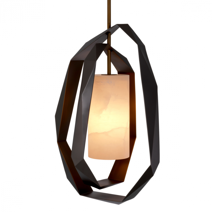 Candelabru, Santos Double finisaj gunmetal, alabastru, Dims: W. 51 | D. 42 | H. 76  (CM) [4]