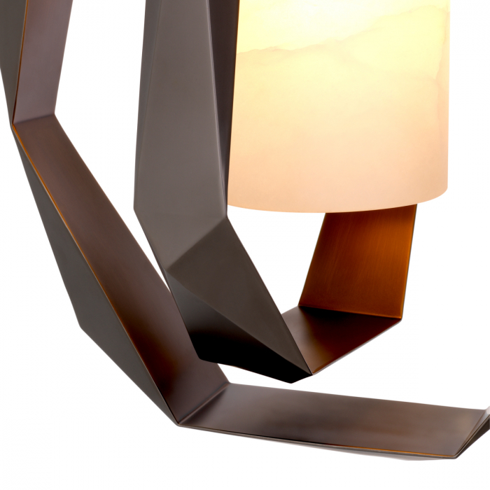 Candelabru, Santos Double finisaj gunmetal, alabastru, Dims: W. 51 | D. 42 | H. 76  (CM) [7]