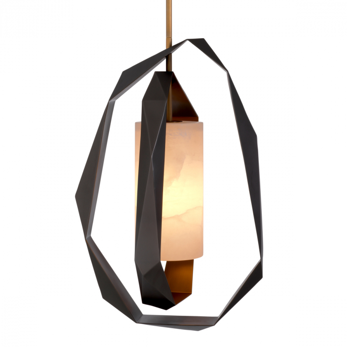 Candelabru, Santos Double finisaj gunmetal, alabastru, Dims: W. 51 | D. 42 | H. 76  (CM) [5]