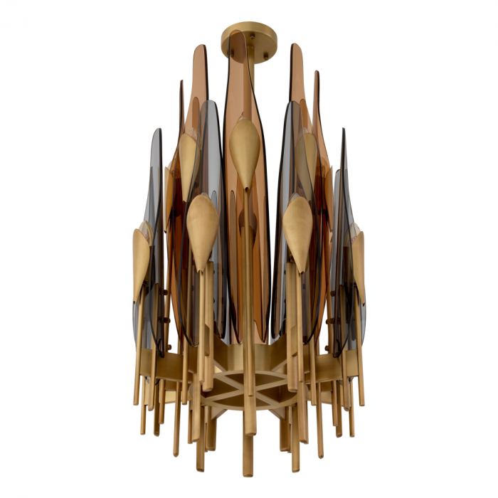 Candelabru, Sky vertical, finisaj din alamă cu aspect vintage, Dims: Ø 45 | H. 80  (CM) [5]