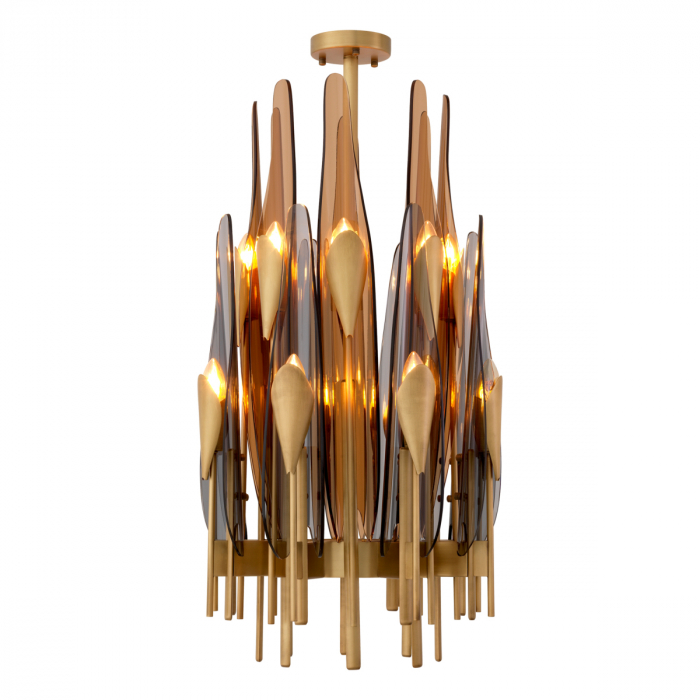 Candelabru, Sky vertical, finisaj din alamă cu aspect vintage, Dims: Ø 45 | H. 80  (CM) [2]