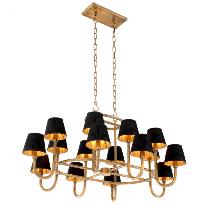 Candelabru, Sparrows, finisaj din alamă cu aspect vintage, Dims: W. 120.5 | D. 90.5 | H. 57  (CM) [3]