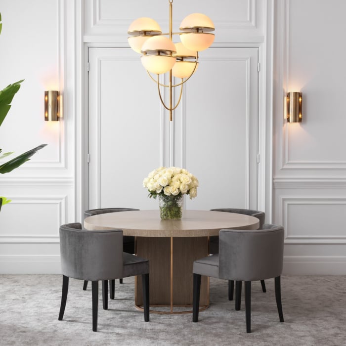 Candelabru, Spiridon, finisaj din alamă cu aspect vintage, Dims: Ø 81 | H. 107  (CM) [2]