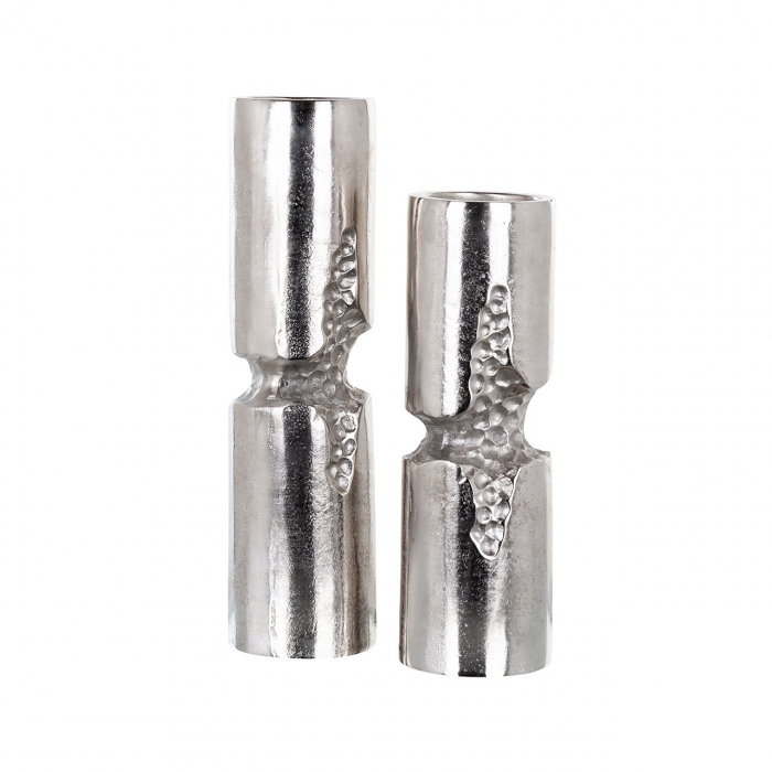 Candle holder Osiris set of 2 silver (Silver)
