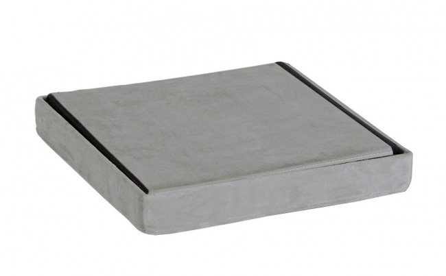 TABURET CU SPATIU DE DEPOZITARE VELVET GRI, POUF [3]