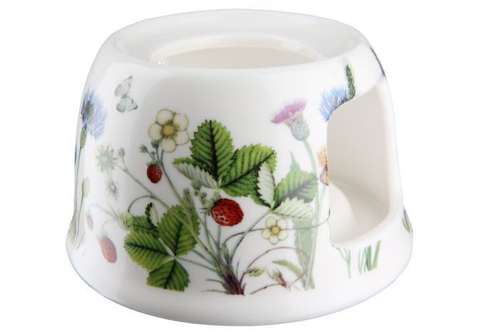 Ceainic, "Wild Flowers", Design floral, Portelan, verde, alb, H. 7 cm, D. 11.3 cm [2]