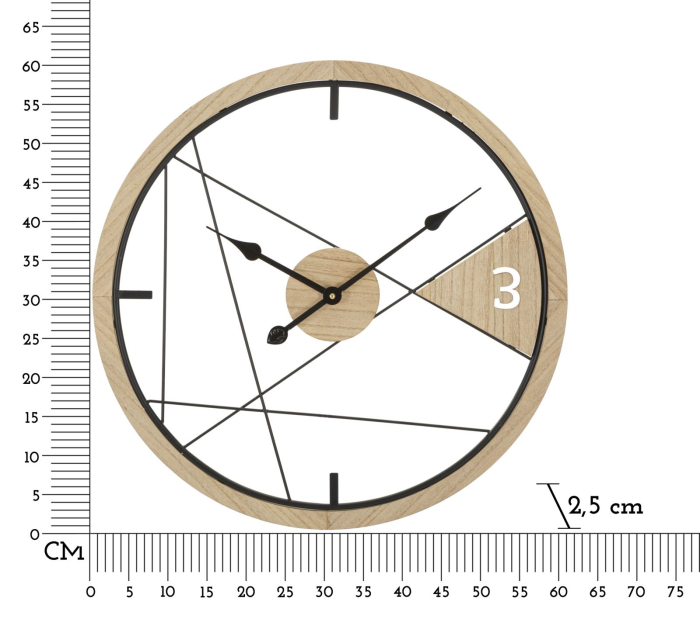Ceas de perete cu design geometric cm ø 60x2,5 [6]