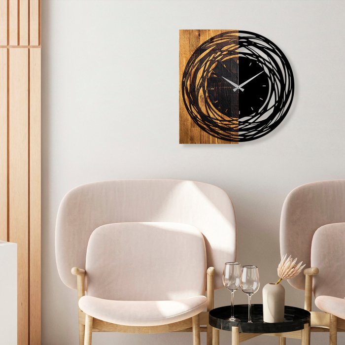 Ceas de perete decorativ din lemn [2]