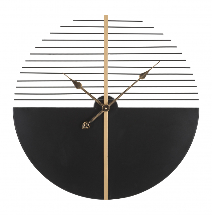 Ceas de perete Glam Stick, Fier,  Negru/Auriu, 63 x 4.5 cm [5]