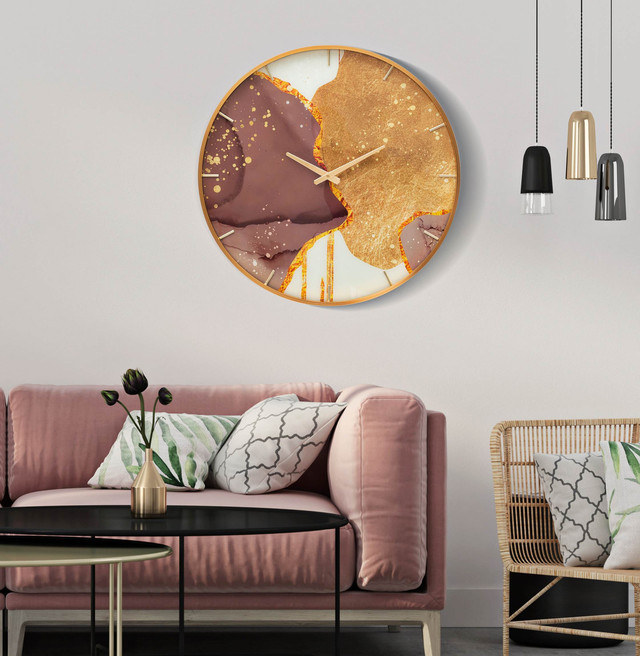 Ceas de perete Glody, Sticla/MDF/Metal, Multicolor, 60x5x5 cm [5]