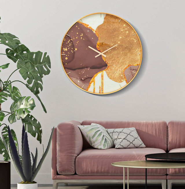 Ceas de perete Glody, Sticla/MDF/Metal, Multicolor, 80x5x5 cm [5]