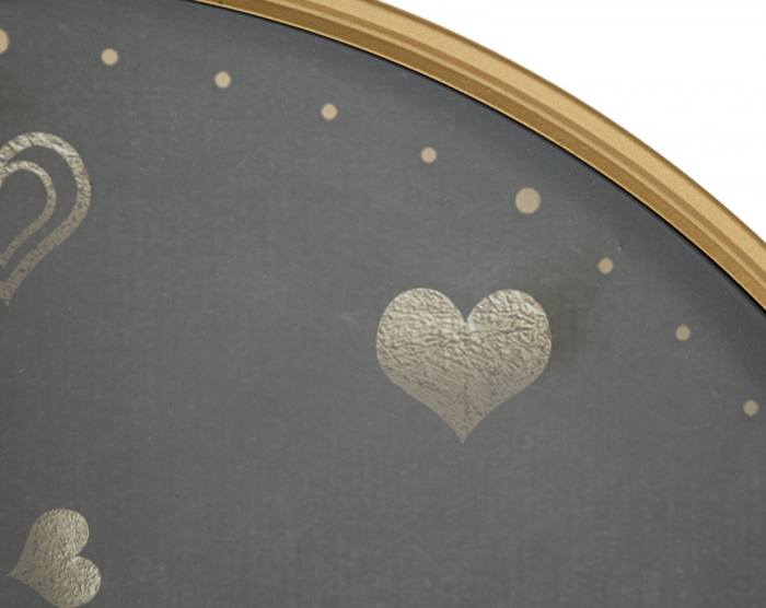 Ceas de perete Hearts, fier/MDF/sticla, multicolor, Ø 60X6 cm [5]