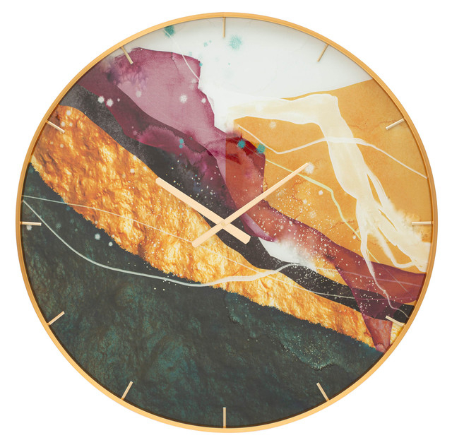 Ceas de perete Mity, Sticla/MDF/Metal, Multicolor, 80x5x5 cm [2]
