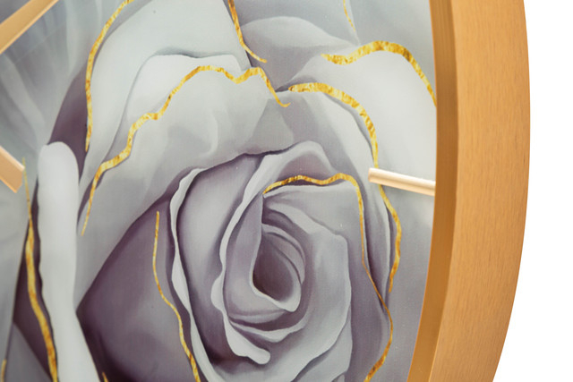 Ceas de perete Rose, Sticla/MDF/Metal, Multicolor, 60x5x5 cm [4]