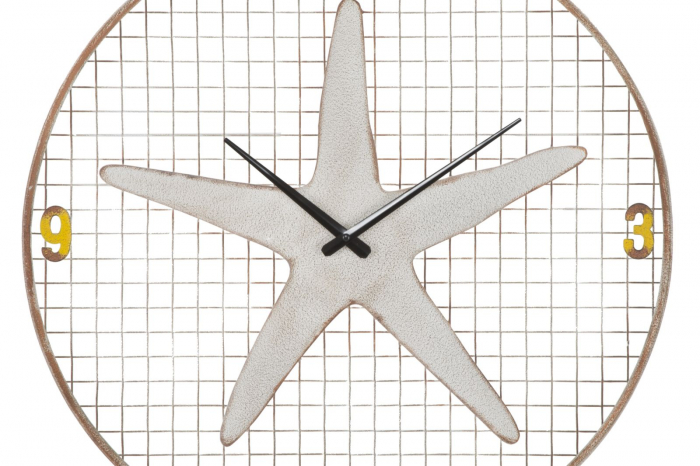 Ceas de perete Starfish, fier, alb, Ø 57X3.5 cm [2]