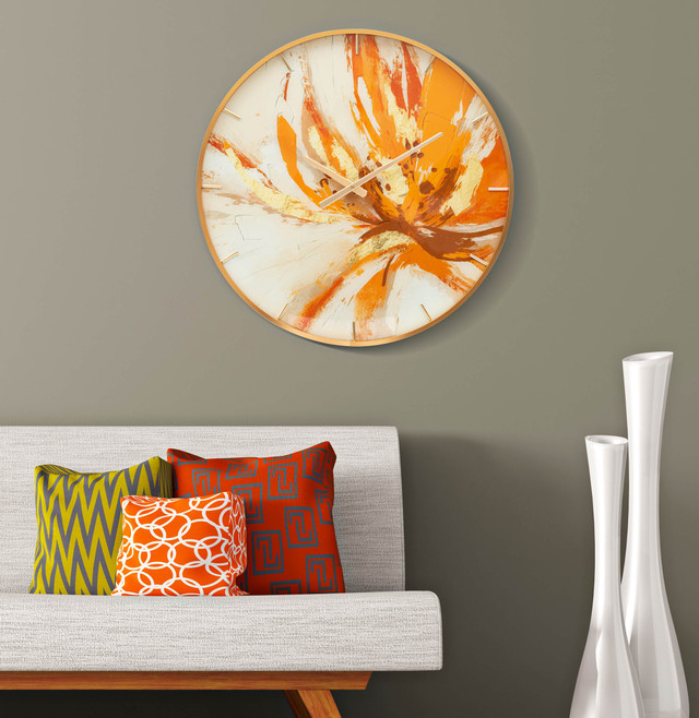 Ceas de perete Toply, Sticla/MDF/Metal, Multicolor, 60x5x5 cm [6]