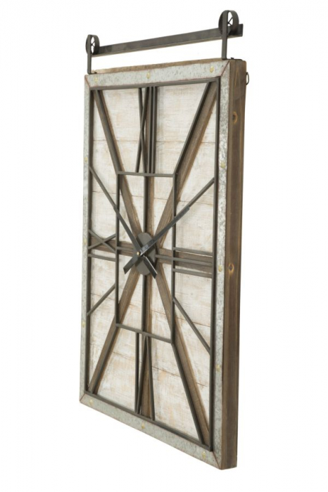 Ceas de perete West, lemn/MDF/fier, multicolor, 60X4X89 cm [3]