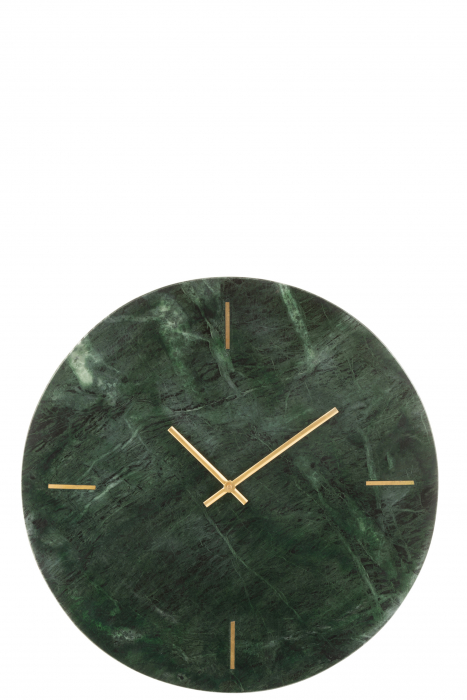 Ceas Marble, Piatra, Verde, 41x41x4 cm