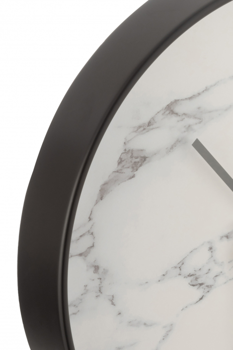 Ceas Marble, Plastic, Negru/Alb, 40x5x40 cm [2]