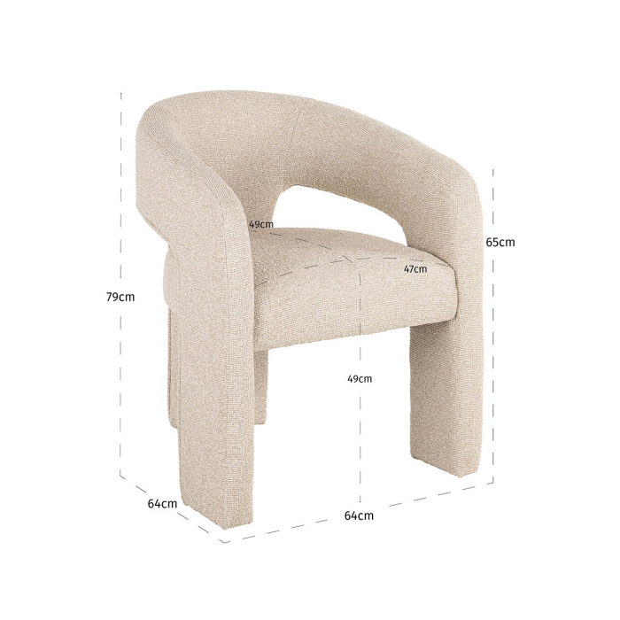 Chair Belle biscotti fire retardant (Biscotti) [5]