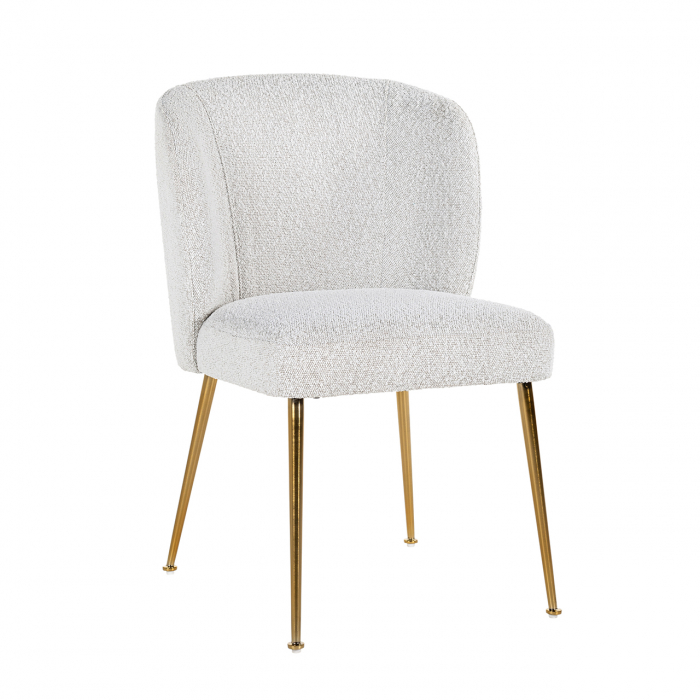 Chair Cannon white boucle brushed gold (Copenhagen 900 Boucle White)