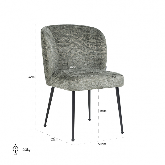Scaun  Fallon thyme / negru [5]