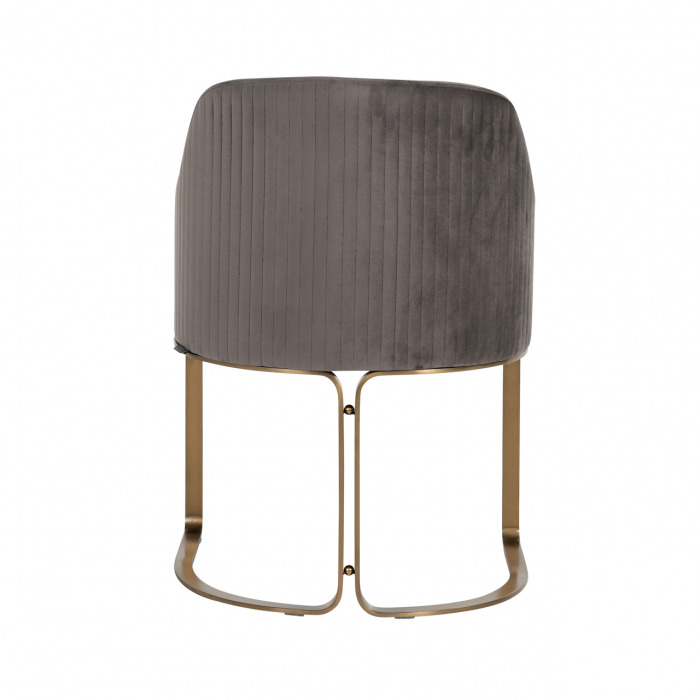 Scaun  Hadley gri  catifelat / auriu mat [3]