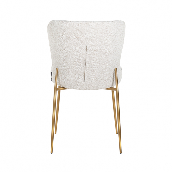 Scaun Odessa alb  bouclé / auriu mat [4]