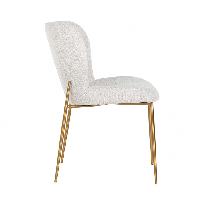 Scaun Odessa alb  bouclé / auriu mat [3]