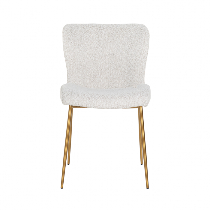 Scaun Odessa alb  bouclé / auriu mat [5]