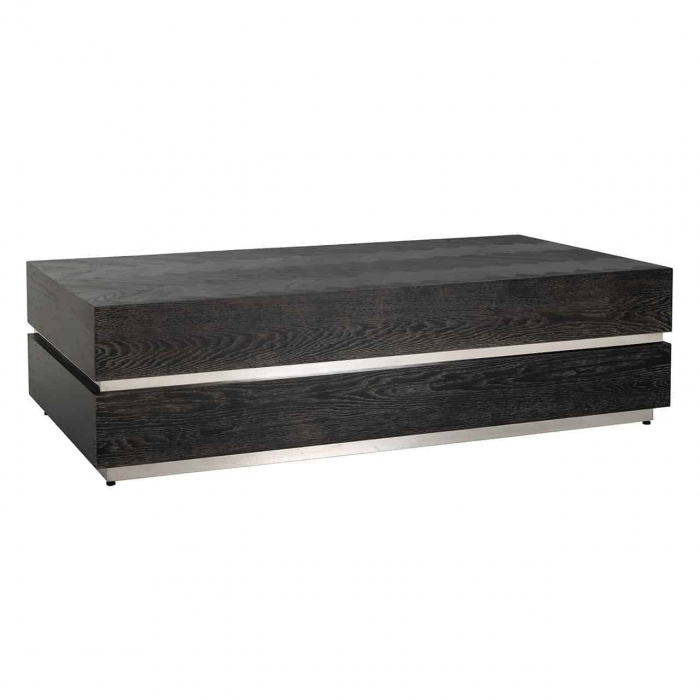Masuta cafea Blackbone argintiu 150x80