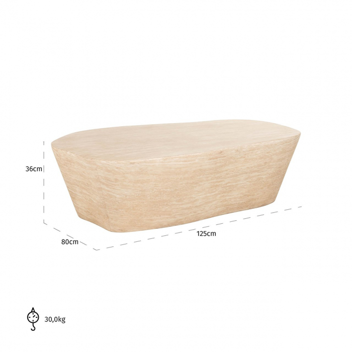 Masuta de cafea Fictus 125 travertin artificial (bej) [5]