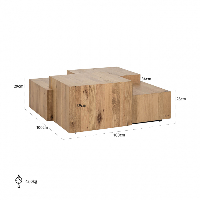 Masuta de cafea, Lennox, natural (Natural) [4]