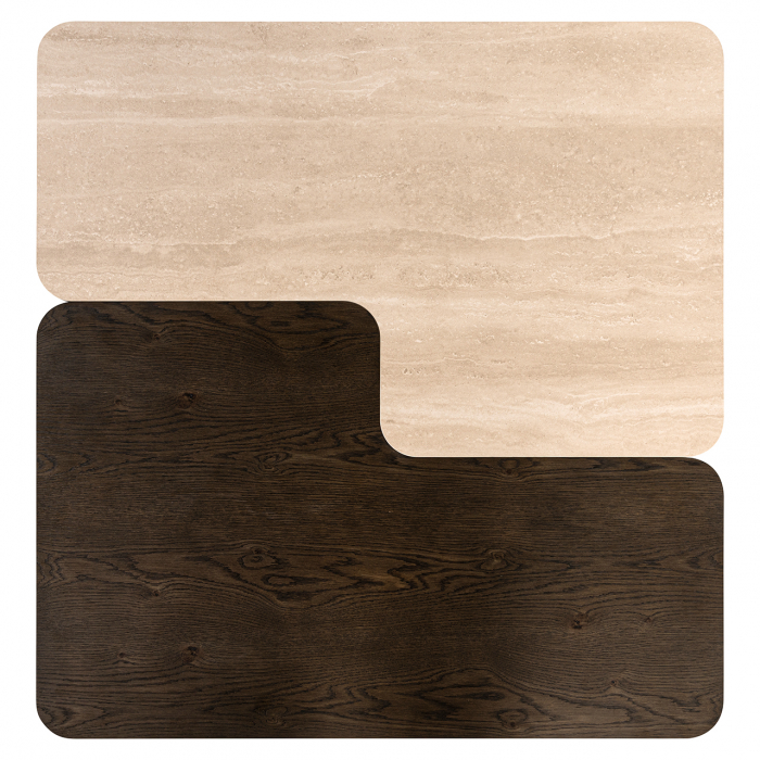 Masuta de cafea, Nando set de 2 (maro), Dims: 38.0 x 165.0 x 90.0 cm [3]