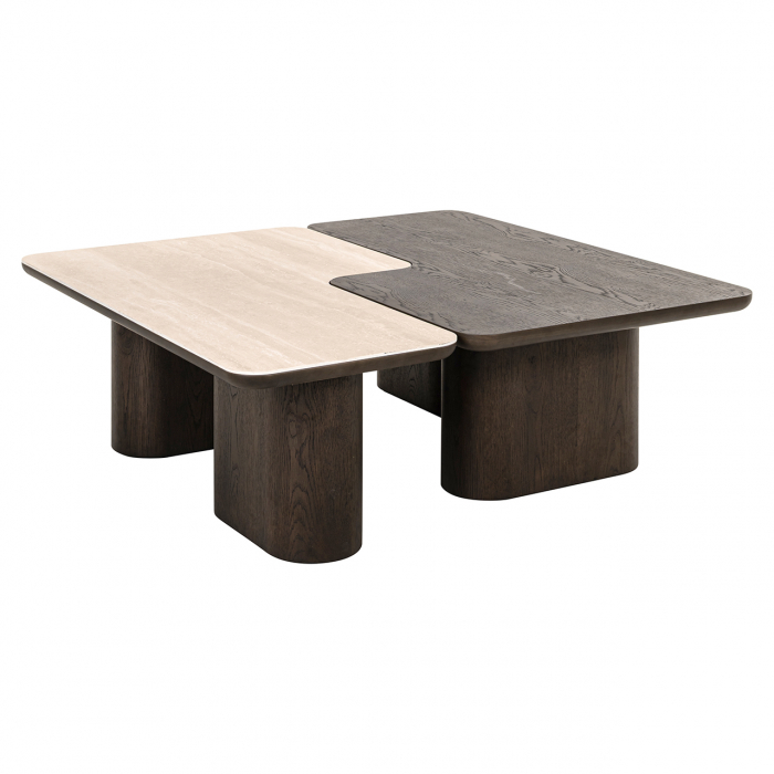 Masuta de cafea, Nando set de 2 (maro), Dims: 38.0 x 165.0 x 90.0 cm [1]