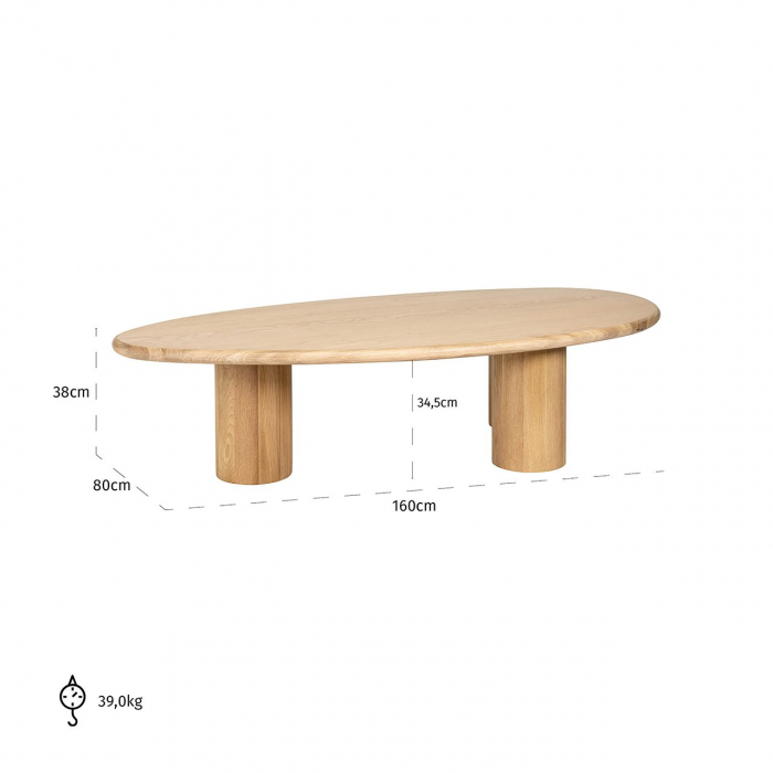 Masuta de cafea Oakley (stejar natur) [5]