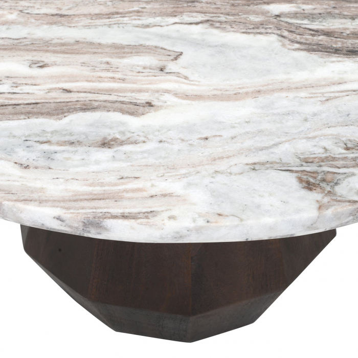 Masuta de cafea, Oberoy 80Ø (maro), Dims: 41.0 x 80.0 x 80.0 cm [5]