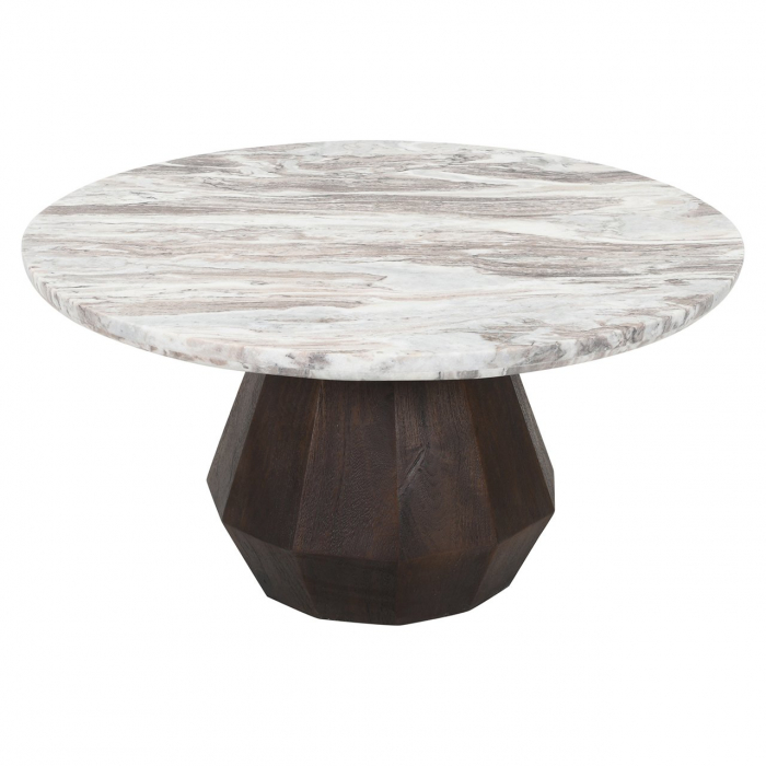 Masuta de cafea, Oberoy 80Ø (maro), Dims: 41.0 x 80.0 x 80.0 cm [1]
