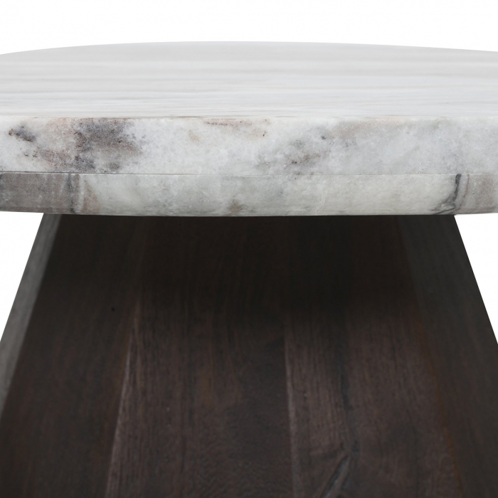 Masuta de cafea, Oberoy 80Ø (maro), Dims: 41.0 x 80.0 x 80.0 cm [4]