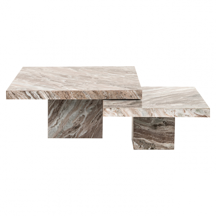 Masuta de cafea, Rashford set de 2 (piatră), Dims: 35.5 x 80.0 x 80.0 cm [2]
