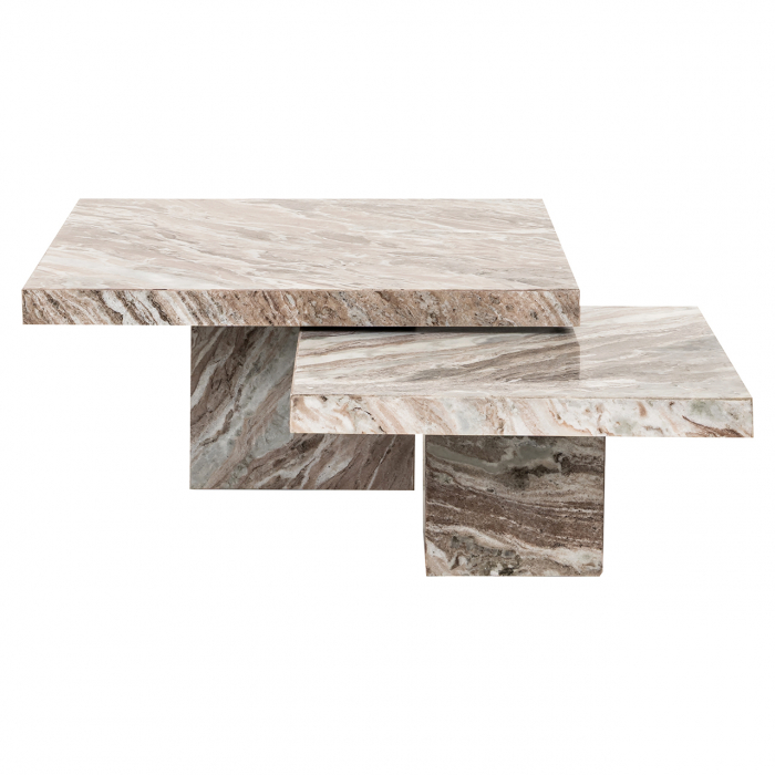 Masuta de cafea, Rashford set de 2 (piatră), Dims: 35.5 x 80.0 x 80.0 cm [3]