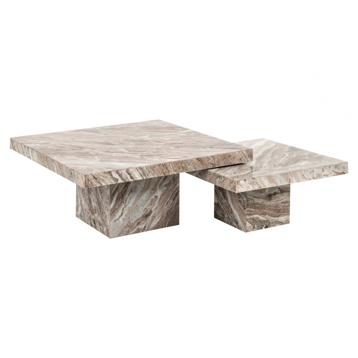 Masuta de cafea, Rashford set de 2 (piatră), Dims: 35.5 x 80.0 x 80.0 cm [1]