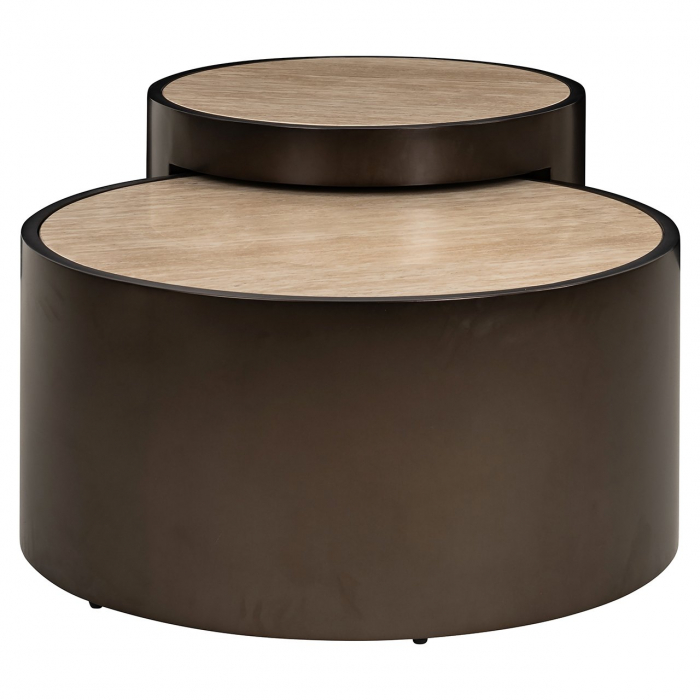 Set de 2 măsuțe de cafea Ronson (bej), Dims: 38.5 x 119.0 x 119.0 cm [3]