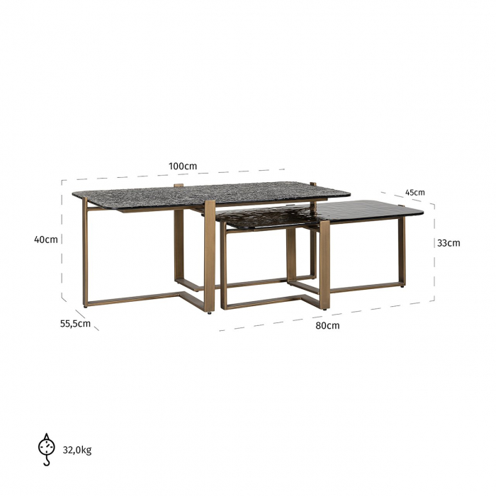 Masuta de cafea, Sterling set de 2 [5]