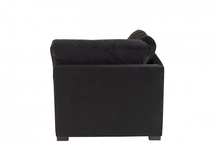 Modul de colt Velvet, Textil/Lemn, Negru, 108x108x89 cm [4]