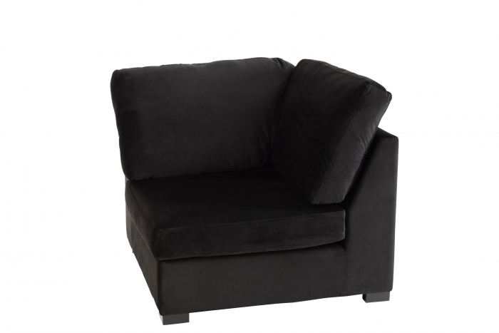 Modul de colt Velvet, Textil/Lemn, Negru, 108x108x89 cm [6]