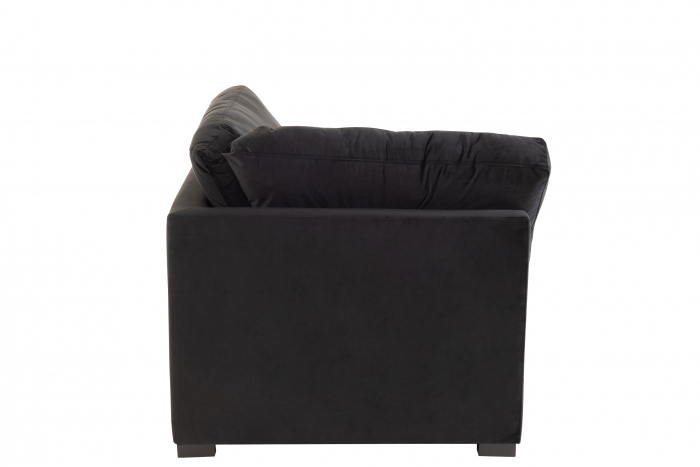 Modul de colt Velvet, Textil/Lemn, Negru, 108x108x89 cm [3]