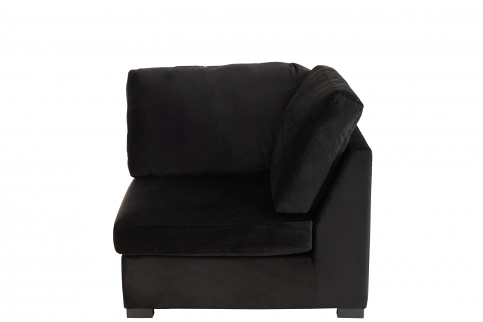 Modul de colt Velvet, Textil/Lemn, Negru, 108x108x89 cm [5]