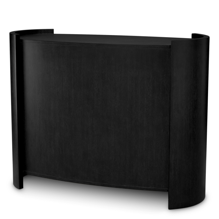 Comoda cu sertare Splendora, furnir stejar gri carbune, finisaj bronz |W. 130 | D. 55 | H. 100 cm [3]