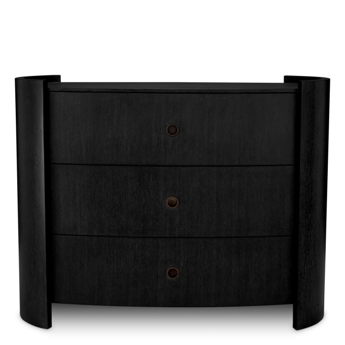 Comoda cu sertare Splendora, furnir stejar gri carbune, finisaj bronz |W. 130 | D. 55 | H. 100 cm [4]